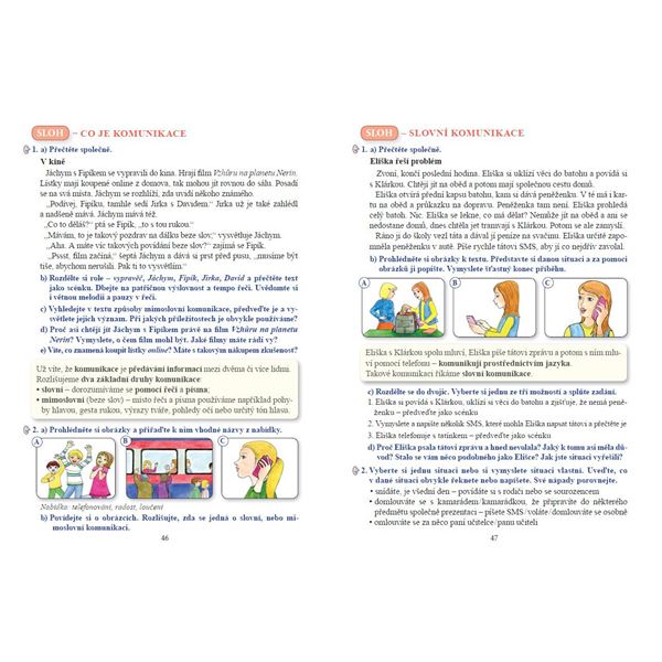 Český jazyk 5 - učebnice, Čtení s porozuměním