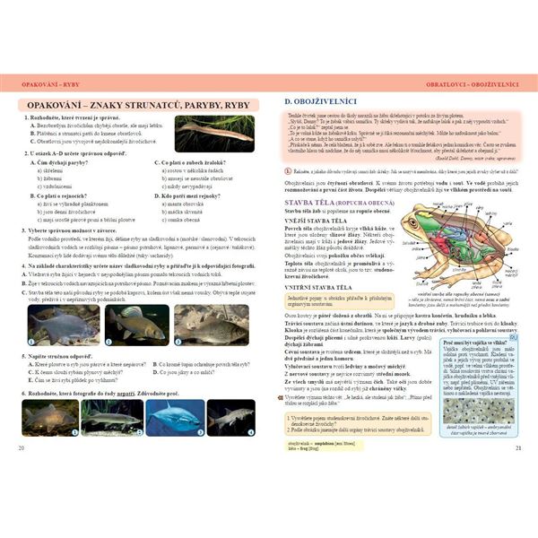 Přírodopis 7 - Zoologie a botanika - učebnice, Čtení s porozuměním