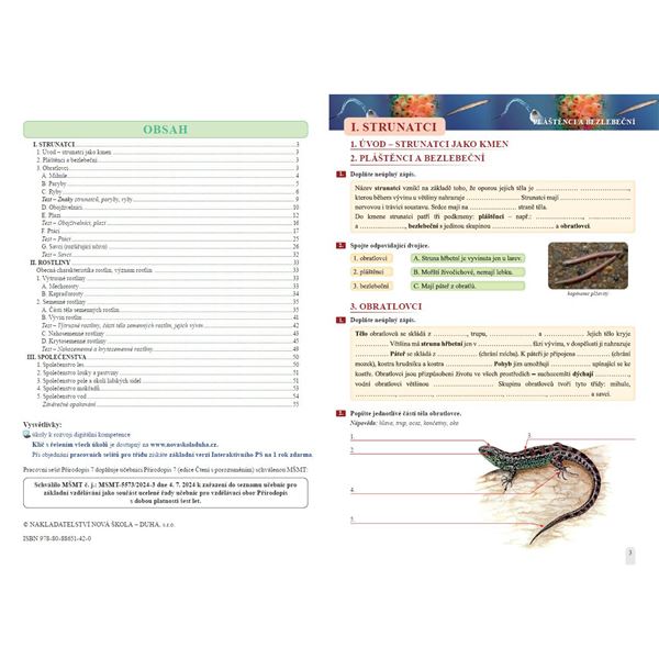 Přírodopis 7 - Zoologie a botanika - pracovní sešit, Čtení s porozuměním