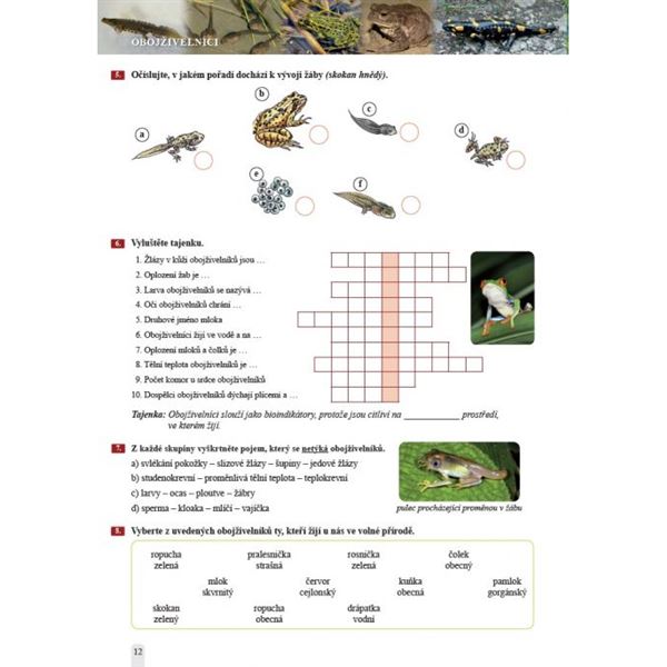 Přírodopis 7 - Zoologie a botanika - pracovní sešit, Čtení s porozuměním