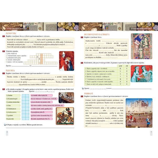 Dějepis 7 - pracovní sešit, Čtení s porozuměním
