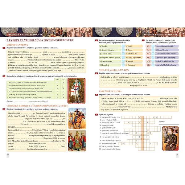 Dějepis 7 - pracovní sešit, Čtení s porozuměním