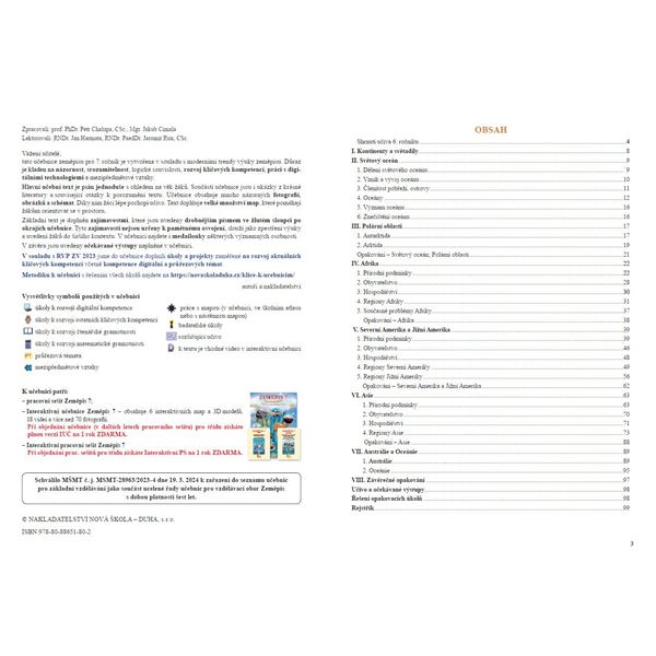 Zeměpis 7 -  Antarktida, Afrika, Amerika, Asie, Austrálie, Oceánie, světový oceán, Čtení s porozuměním - učebnice