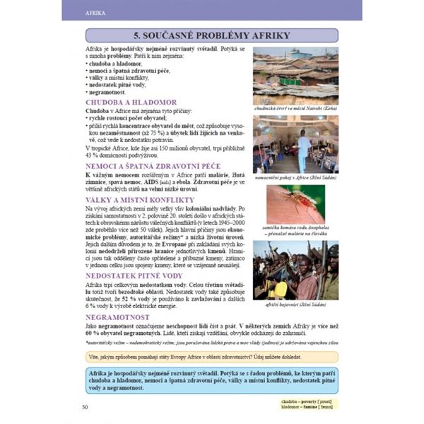 Zeměpis 7 - Asie, Afrika, Amerika, Austrálie a Oceánie, Antarktida, Čtení s porozuměním - učebnice