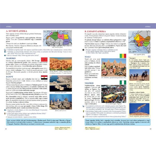 Zeměpis 7 -  Antarktida, Afrika, Amerika, Asie, Austrálie, Oceánie, světový oceán, Čtení s porozuměním - učebnice