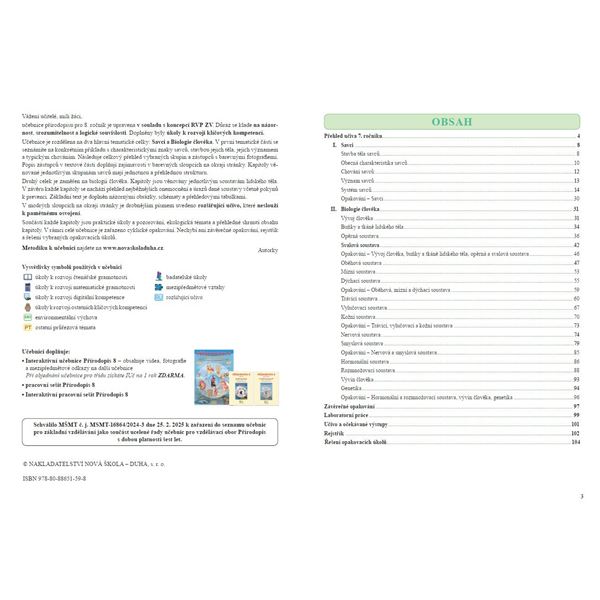 Přírodopis 8 - Savci a člověk, Čtení s porozuměním - učebnice