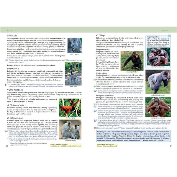Přírodopis 8 - Savci a člověk, Čtení s porozuměním - učebnice