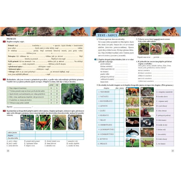 Přírodopis 8 - Savci a člověk - pracovní sešit, Čtení s porozuměním