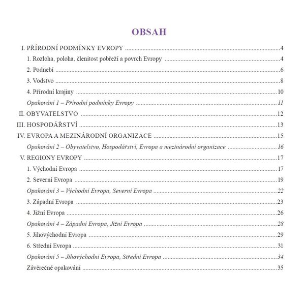 Zeměpis 8 - 1. díl Evropa - pracovní sešit, Čtení s porozuměním