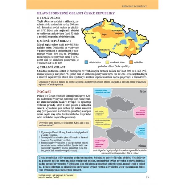 Zeměpis 8, 2. díl - Česká republika, Čtení s porozuměním - učebnice