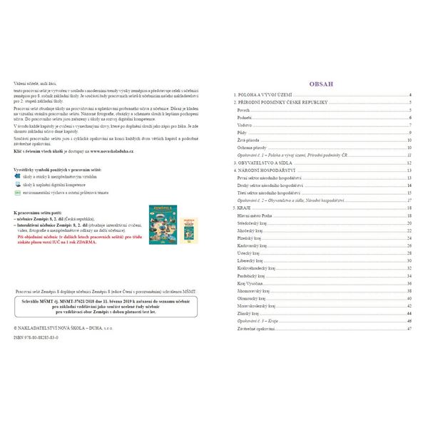 Zeměpis 8 - 2. díl ČR - pracovní sešit, Čtení s porozuměním