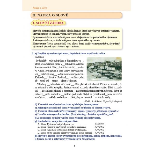 Český jazyk 8 – učebnice, Čtení s porozuměním