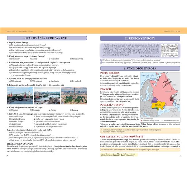 Zeměpis 8, 1. díl - Evropa, Čtení s porozuměním - učebnice