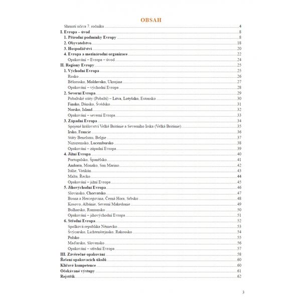 Zeměpis 8, 1. díl - Evropa, Čtení s porozuměním - učebnice
