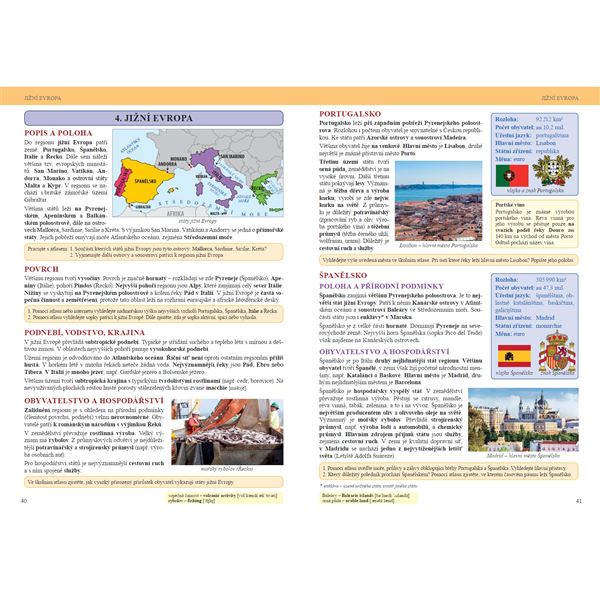 Zeměpis 8, 1. díl - Evropa, Čtení s porozuměním - učebnice