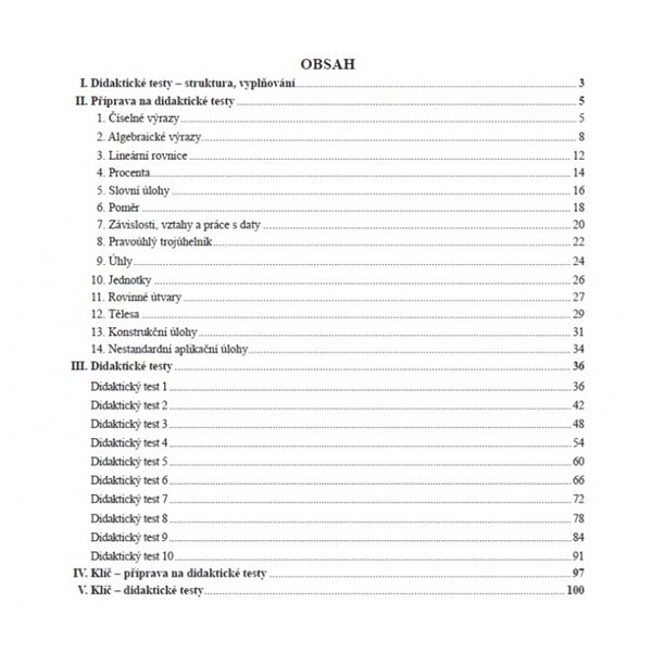 Matematika - příprava na příjmací zkoušky na SŠ