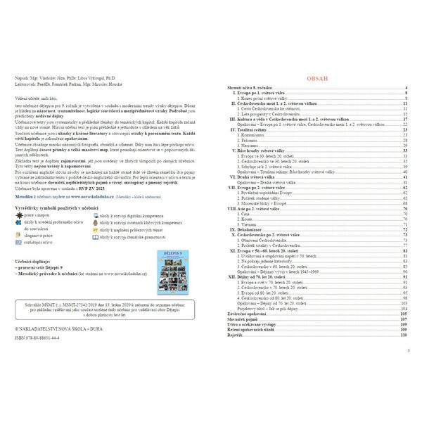 Dějepis 9 - Moderní Dějiny, Čtení s porozuměním - učebnice