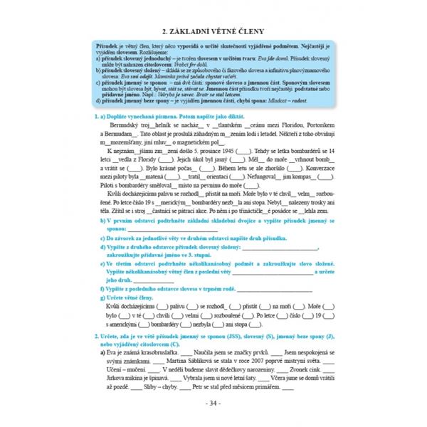 Procvičujeme češtinu v 9. ročníku - pracovní sešit, Čtení s porozuměním