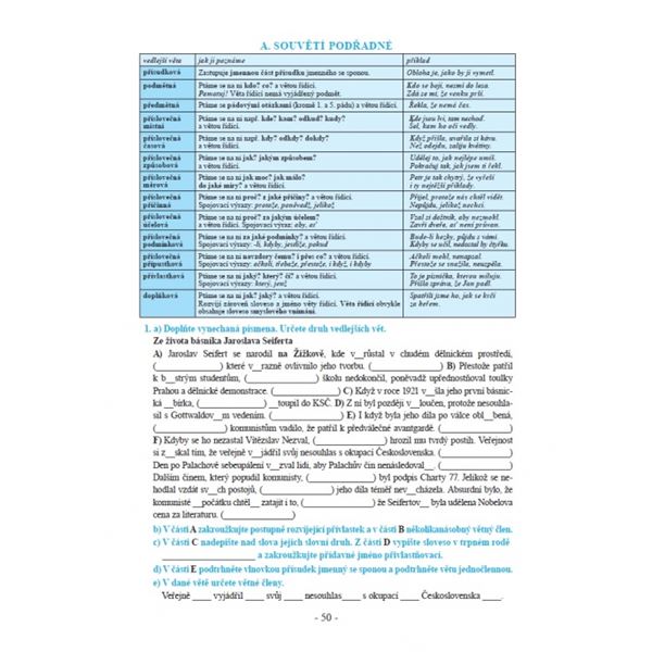Procvičujeme češtinu v 9. ročníku - pracovní sešit, Čtení s porozuměním