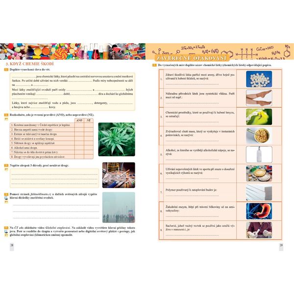 Chemie 9 - Úvod do organické chemie, biochemie a dalších chemických oborů, Čtení s porozuměním - Pracovní sešit