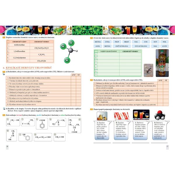 Chemie 9 - Úvod do organické chemie, biochemie a dalších chemických oborů, Čtení s porozuměním - Pracovní sešit