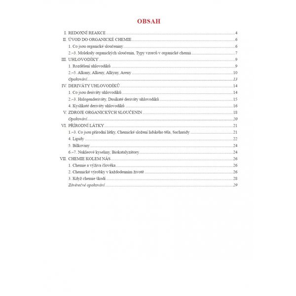 Chemie 9 - Úvod do organické chemie, biochemie a dalších chemických oborů, Čtení s porozuměním - Pracovní sešit