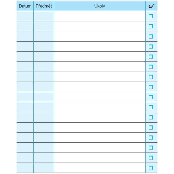 Úkolníček - červený