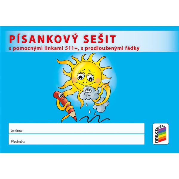 Písankový sešit s pomocnými linkami 511+ s prodlouženými řádky