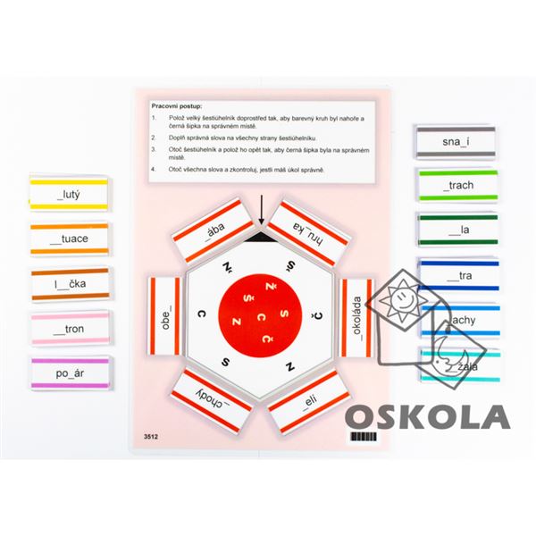 Šestiúhelníky - rozlišování sykavek C Č S Š Z Ž
