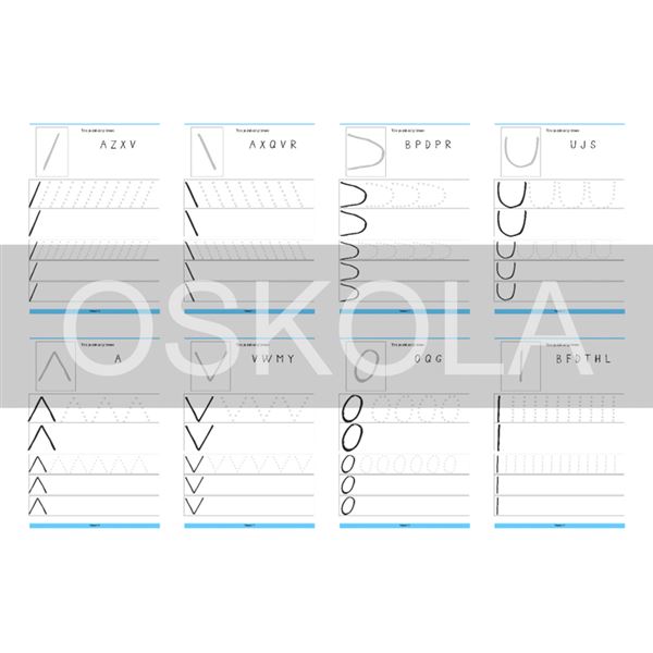 Základy písmen - hůlkové písmo