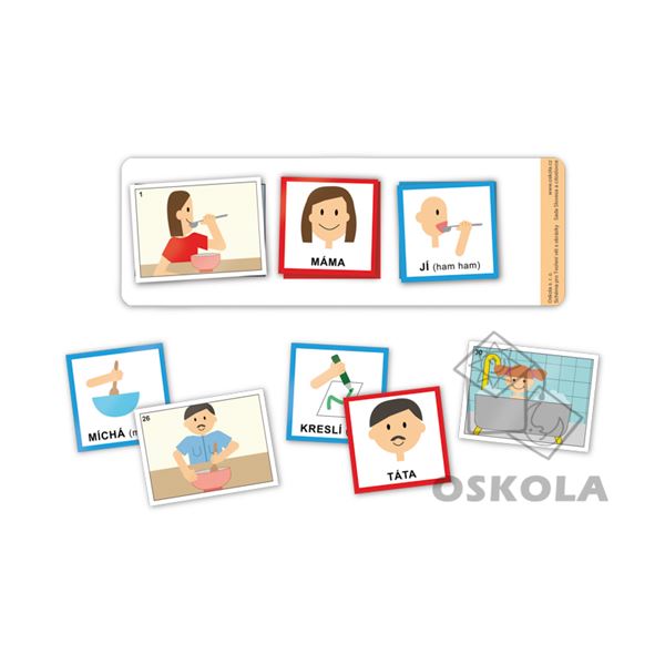 Tvoření vět s obrázky – Slovesa