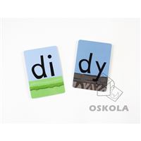 Názorné karty - tvrdé a měkké slabiky di ni ti dy ty ny