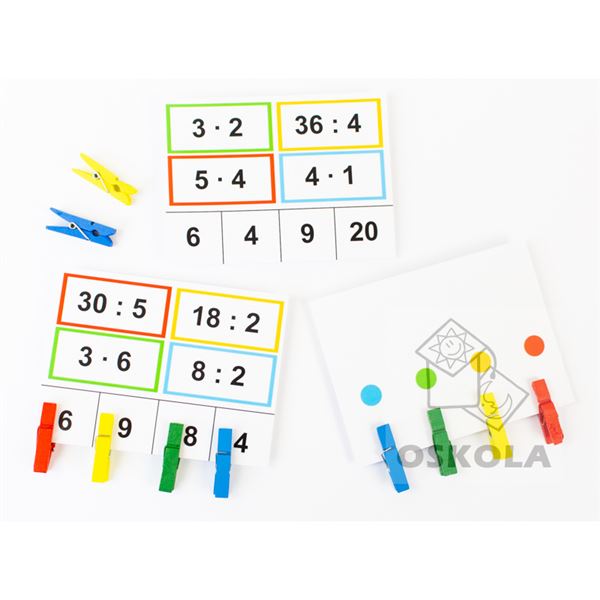 Násobení a dělení s kolíčky 1