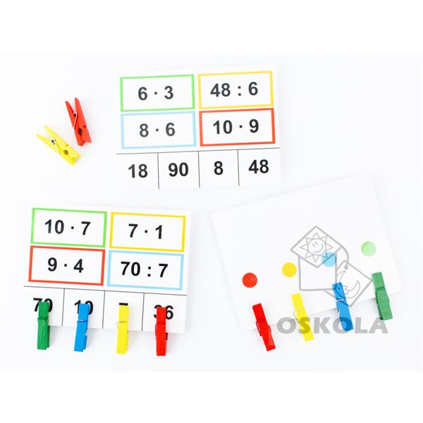 Násobení a dělení s kolíčky 2