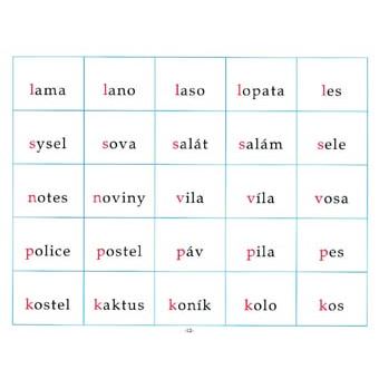 Obrázková skládací abeceda k Českému slabikáři