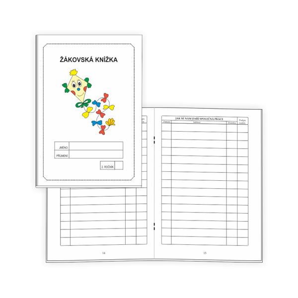 Žákovská knížka 2 - Známkování BÍLÁ