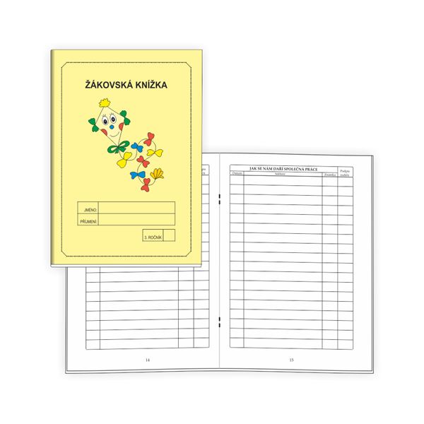 Žákovská knížka 3 - Známkování ŽLUTÁ