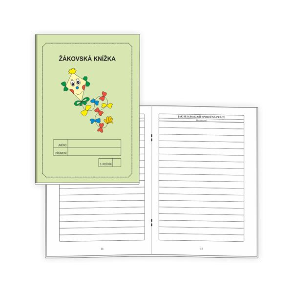 Žákovská knížka 3 - Slovní hodnocení ZELENÁ