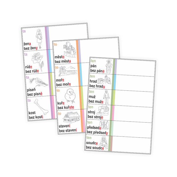 Vzory podst. jmen - podložky