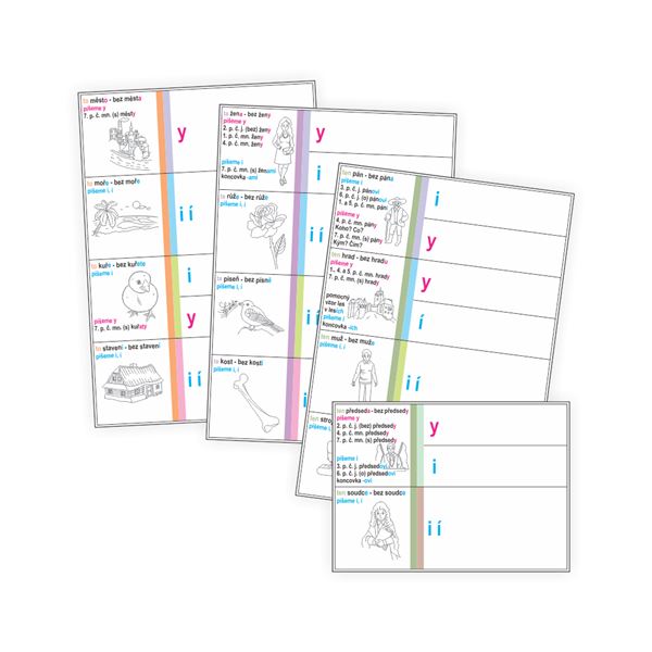 Koncovky podst. jmen - podložky