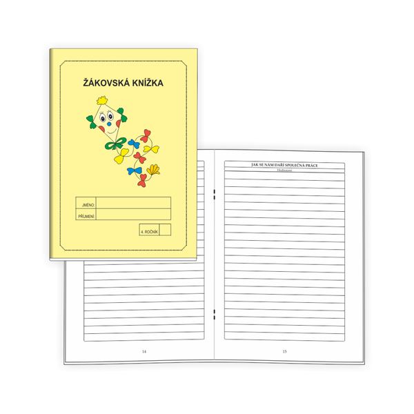 Žákovská knížka 4 - Slovní hodnocení ŽLUTÁ