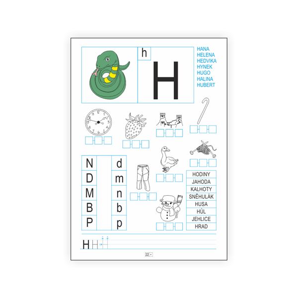 Písmena - genetická metoda čtení a psaní - pracovní učebnice