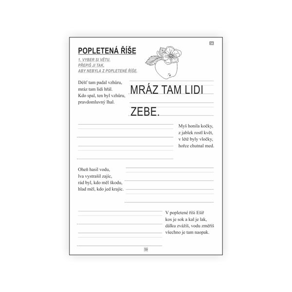 Čtení 1 - pracovní listy