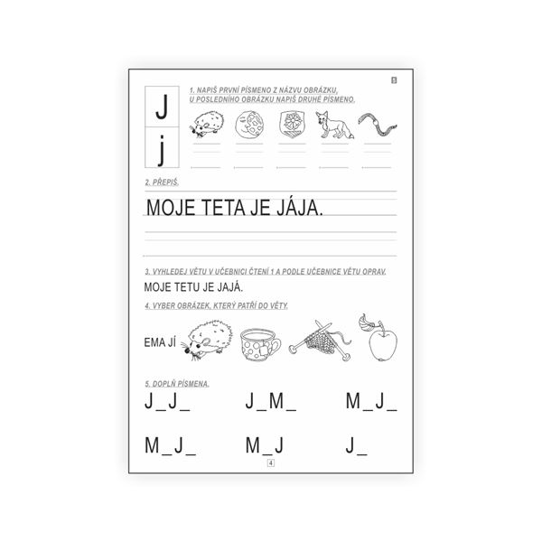 Čtení 1 - pracovní listy