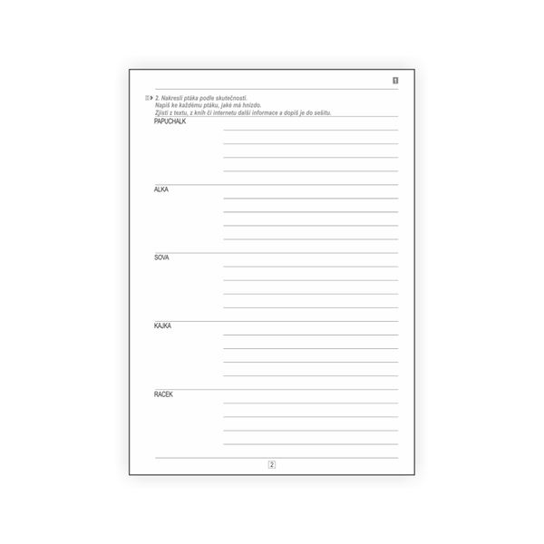 Čtení 4 - pracovní listy