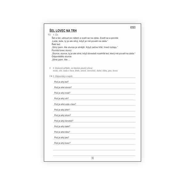 Čtení 3 - pracovní listy