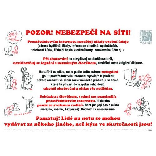 Pozor! Nebezpečí na síti! - plakát