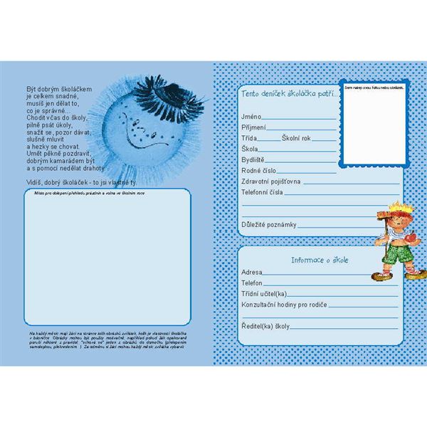 Deníček školáka - modrá