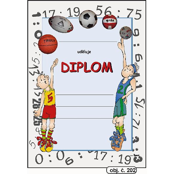 Diplom A4 - Míče