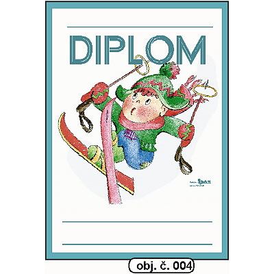 Diplom A5 - Lyžař